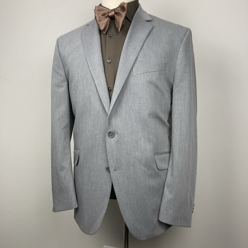 Kenneth‎ Cole Mens Suit Jacket Blazer 44S Light Grey Solid Stretch F01042 - Picture 9 of 14